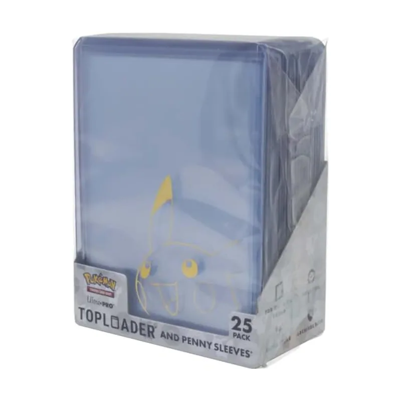 Ultra pro Paquete combinado de Pikachu Toploader y fundas Penny para el juego de cartas coleccionables Pokémon paquete 25