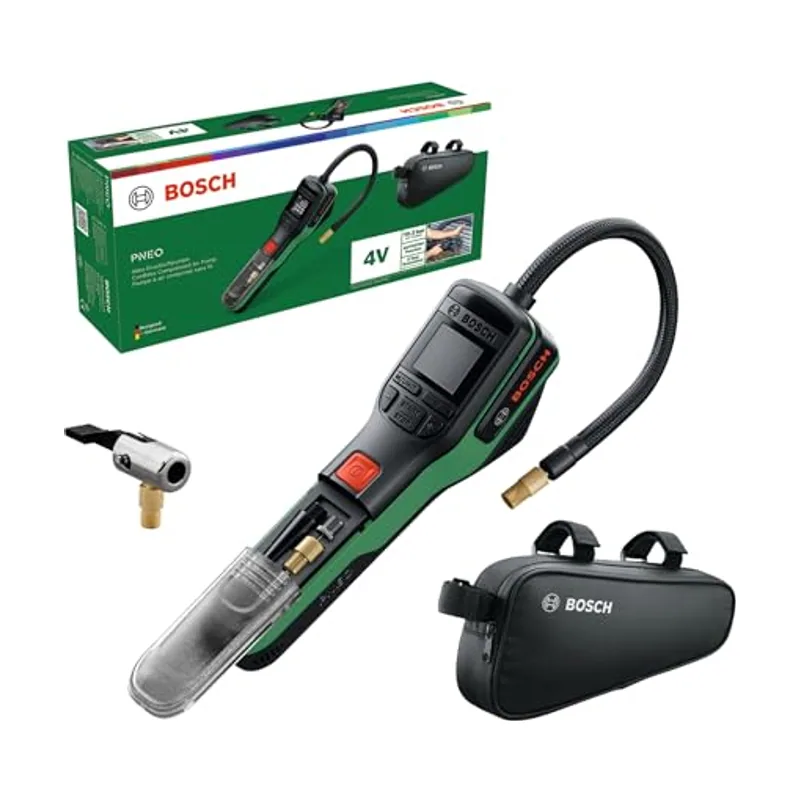 Bosch PNEO Bomba neumática a batería Incl. Set adaptadores presión