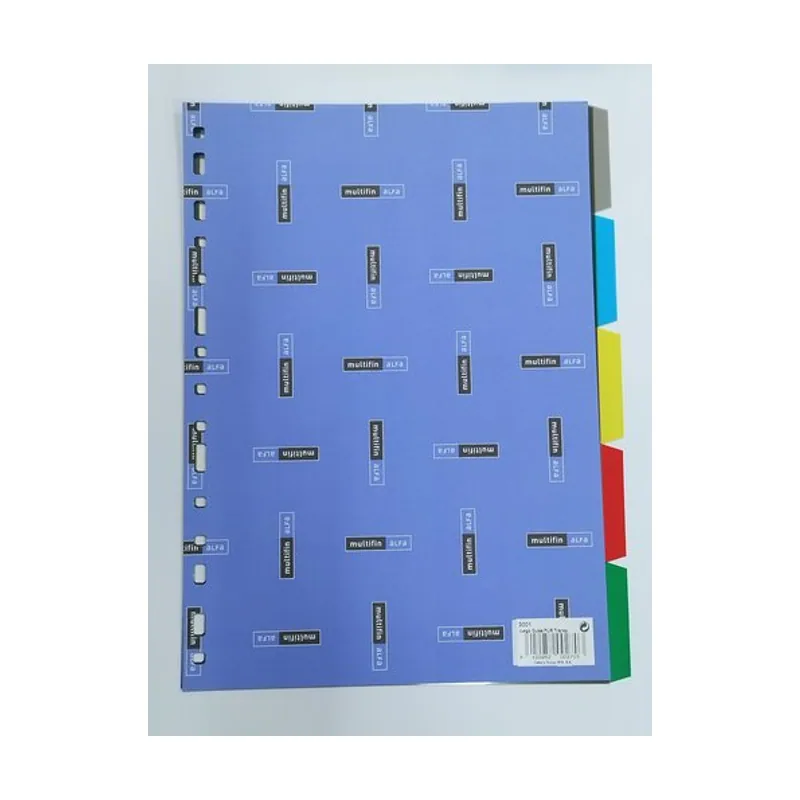 Multifin Separadores pvc transp. alfa 3001 a4 5 pestañas 15