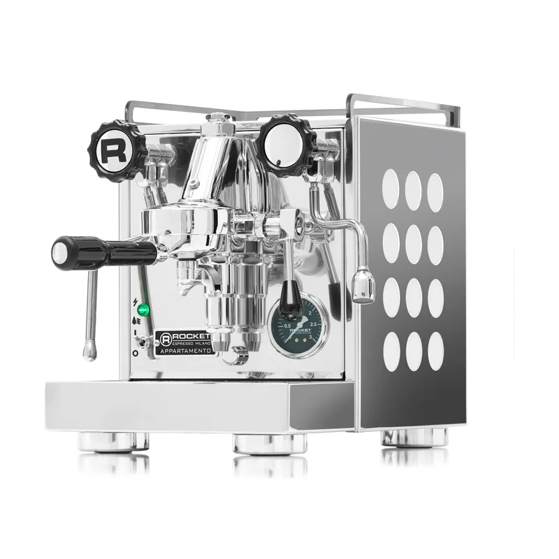 Rocket appartamento kompakte siebtrger espressomaschine chrom wei