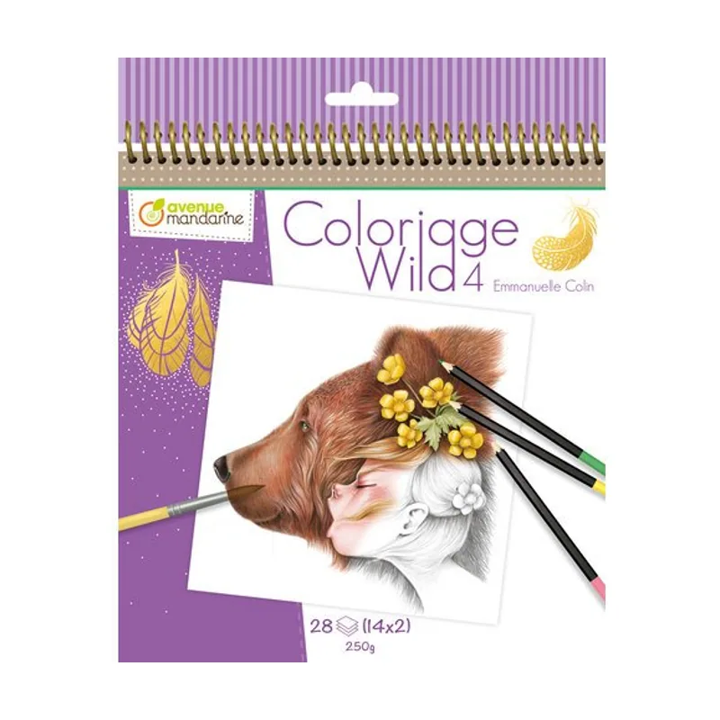 Avenue mandarine Libro de colorear coloriage wild 4