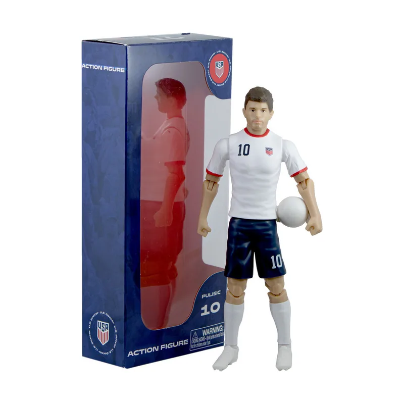 Banbo toys Sockers 2026 USMNT Christian Pulisic Home Jersey 2026 Figura de acción de fútbol coleccionable de 8 pulgadas