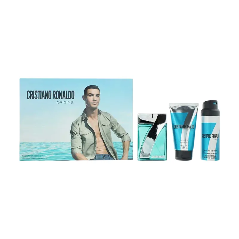 Cristiano ronaldo Origins Set de regalo de 3 piezas Eau de Toilette 100 ml
