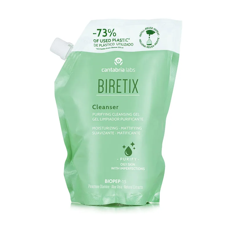 Cantabria Labs BIRETIX CLEANSER gel limpiador purificante recarga 400 ml