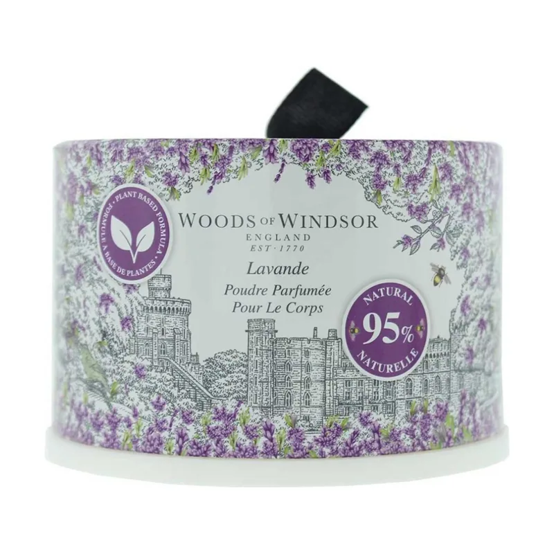 Woods of windsor Lavender Odour Control Dusting Powder with Body Puff 100g