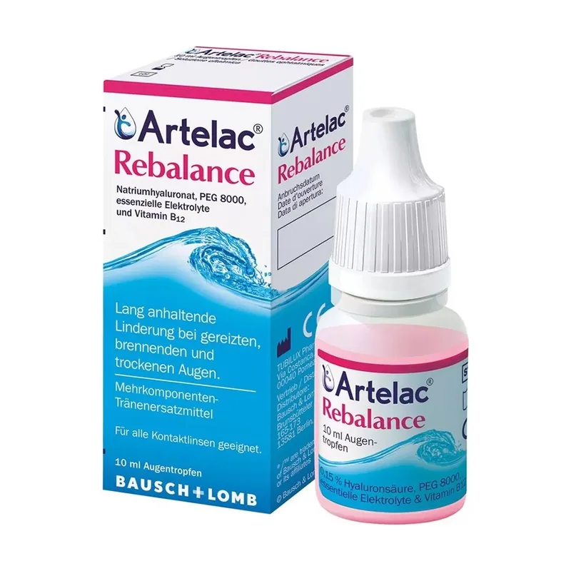 Bausch & lomb, artelac rebalance, protects dry eyes, ophthalmic gel, 10 ml