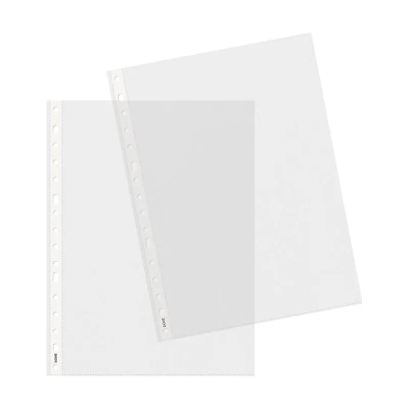 Dohe Caja Fundas Multitaladro A4 Piel de naranja Extra 90 mic