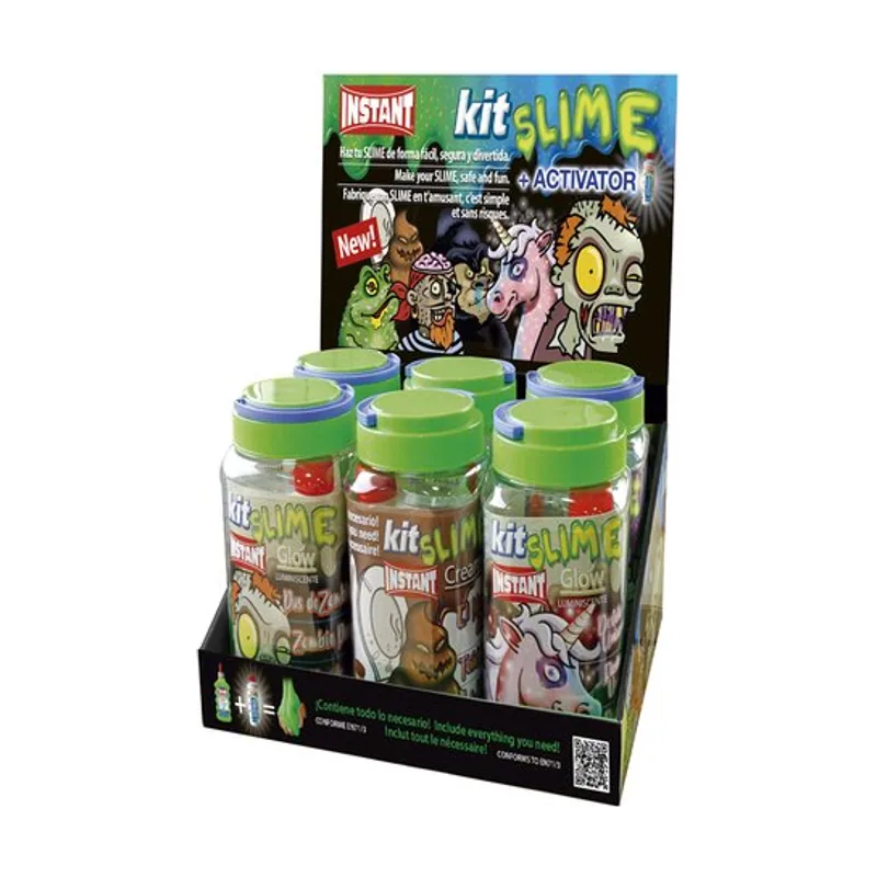 Instant slime kit completo surtido expositor de 6