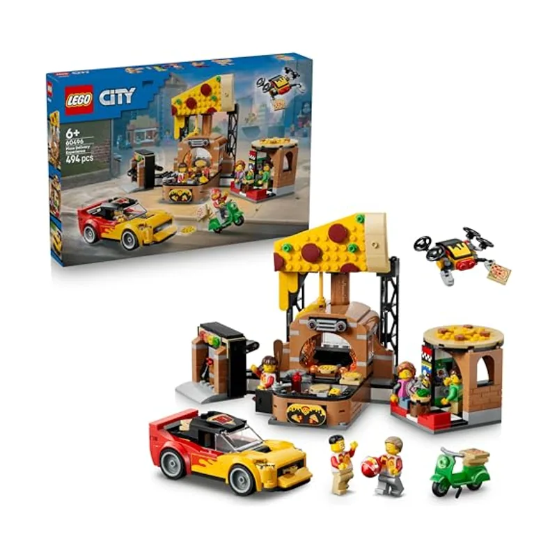 Lego City Experiencia de Pizza a Domicilio con Vehículos 60496