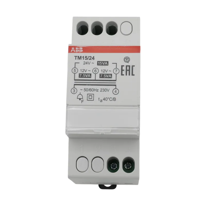 Abb Transformador de tensión para timbres TM15/24V a prueba de fallos Referencia 2CSM228745R0802