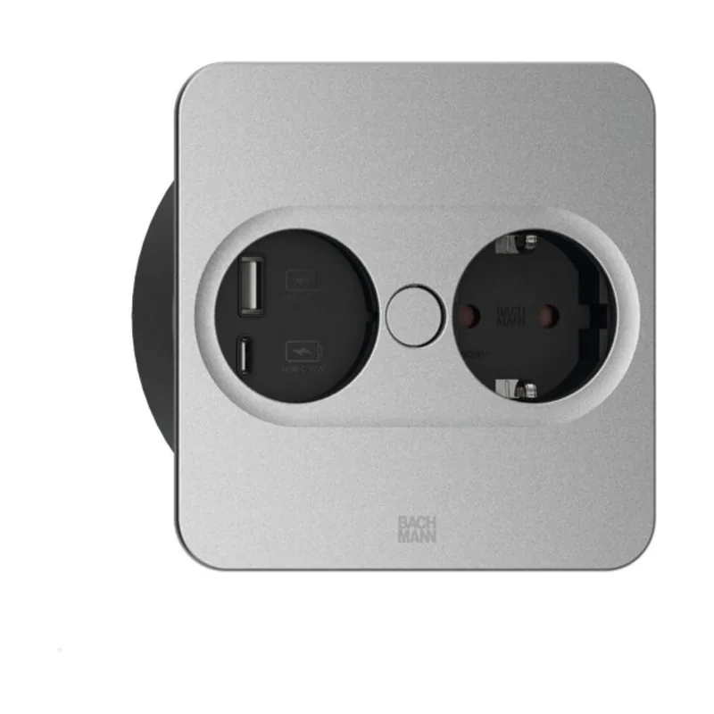 Bachmann 946.105 toma de corriente Type F + USB A + USB C
