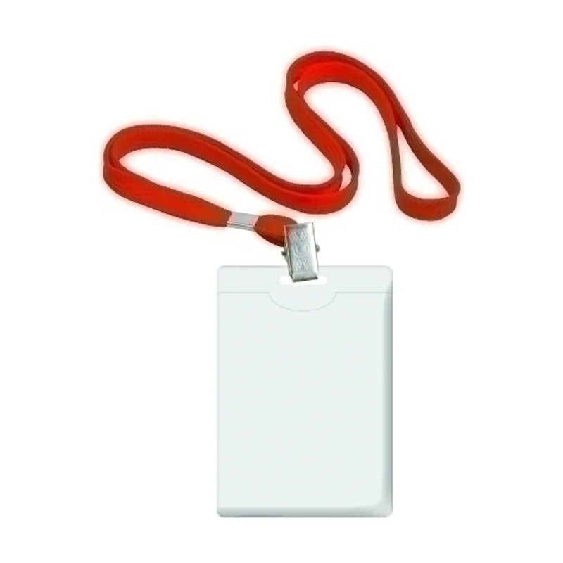 Forofis Funda distintivo vertical con cinta roja 90x58mm caja de 50