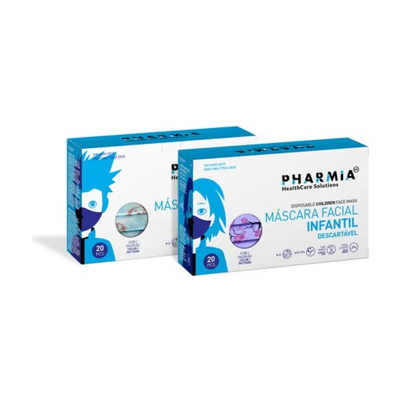 Pharmia Mascarilla quirurgica infantil azul caja de 20