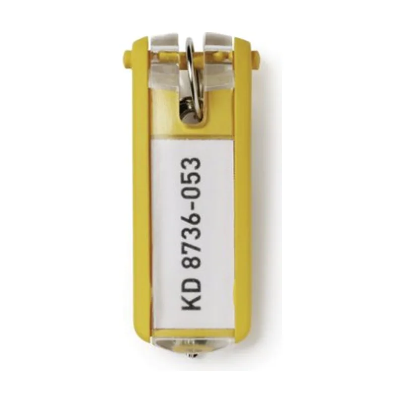 Durable Key Clip Amarillo 6 pieza s