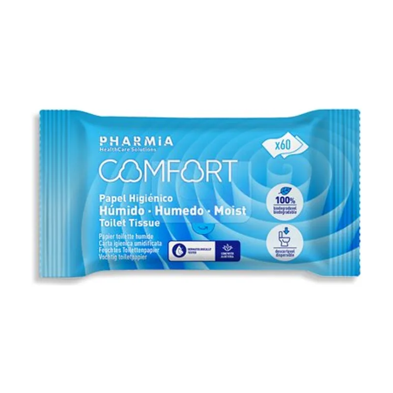Pharmia comfort Papel higienico humedo paquete de 60