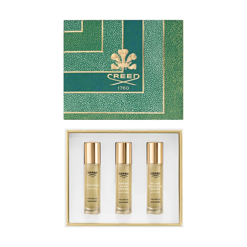 Creed men gift set aventus edp + green irish tweed edp + silver mountain water edp