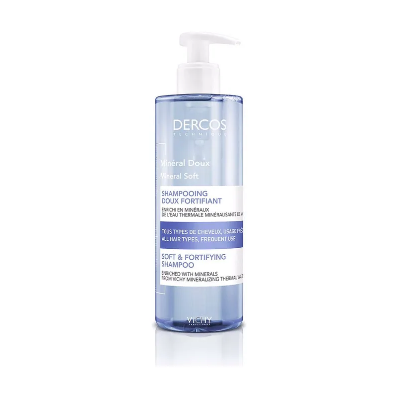 Vichy DERCOS TECHNIQUE champú mineral uso frecuente limpieza suave y efectiva 400 ml