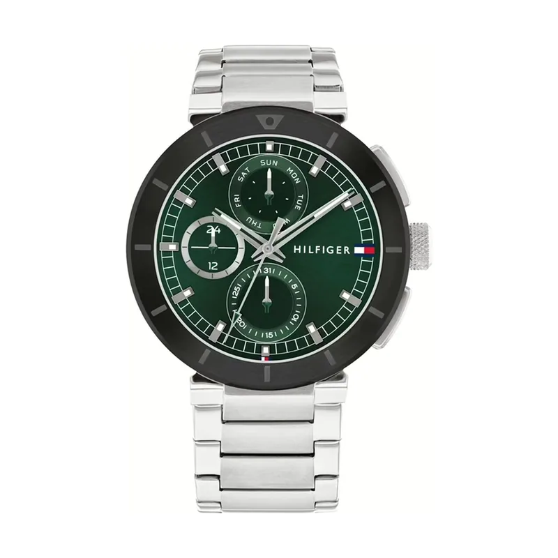 Tommy Hilfiger Reloj Analógico de Cuarzo Multifunción para Hombre con Correa