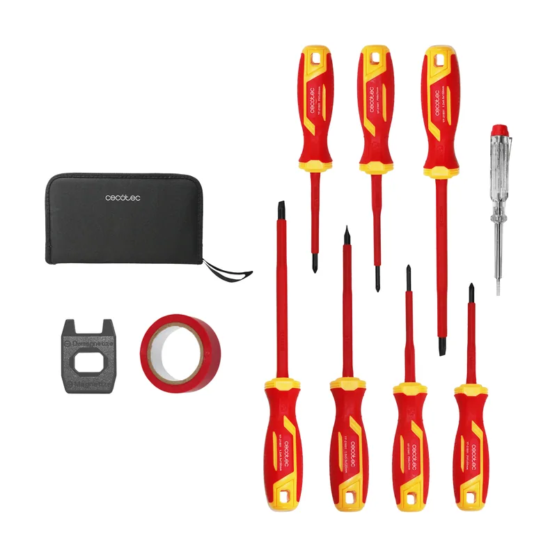 Cecotec Juego de Destornilladores Aislados 7 Piezas HardGyro 11 SafeVolt Magnetic. Aislados VDE hasta