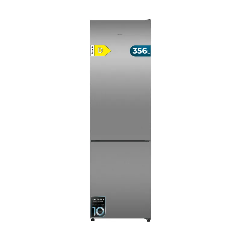 Cecotec Frigorífico Combi 356L Total NoFrost Bolero CoolMarket Combi 356i Inox D. Alto