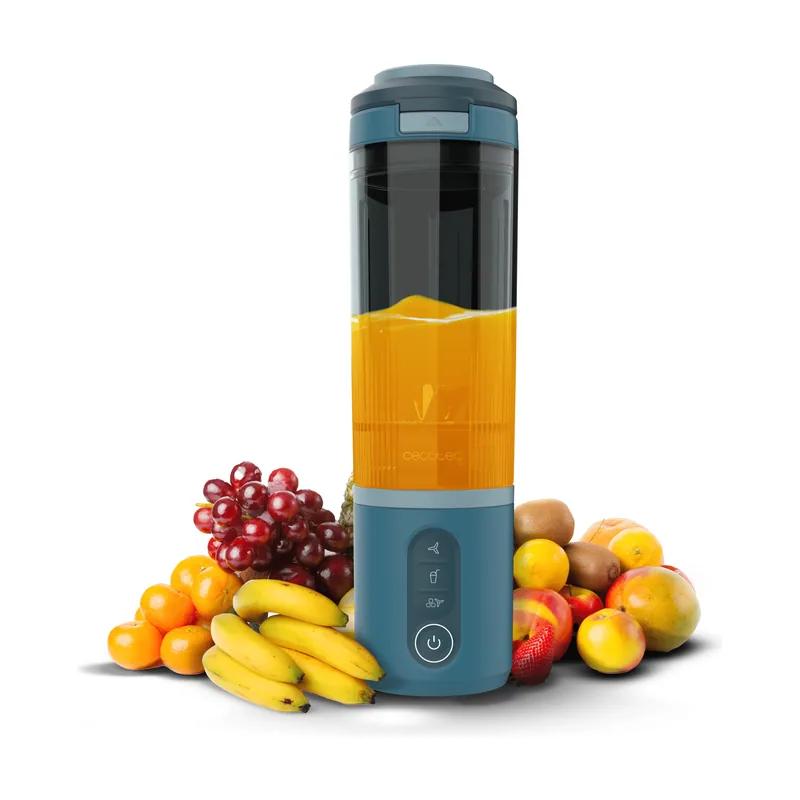 Cecotec Batidora de Vaso Portátil con 11,1V Power Titanium Shake2Go Lagoon.