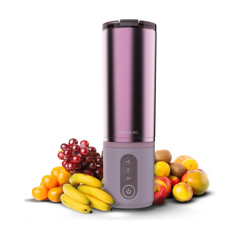 Cecotec Batidora de Vaso Portátil 11,1V Power Titanium Shake2Go Candy