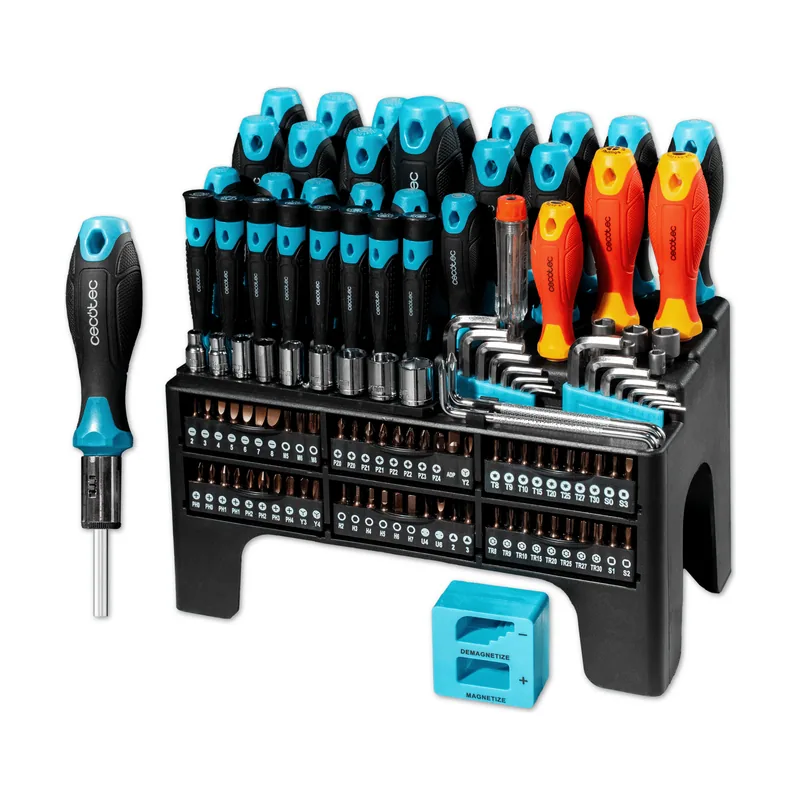 Cecotec Juego de Destornilladores 126 Piezas HardGyro 1260 Magnetic. Acero CR-V