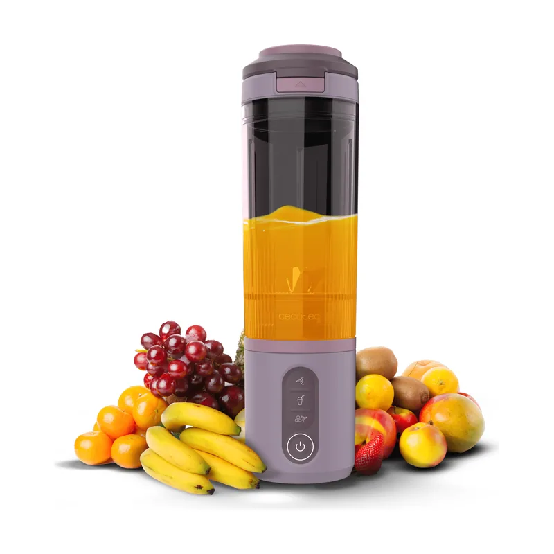 Cecotec Batidora de Vaso Portátil con 11,1V Power Titanium Shake2Go Candy.