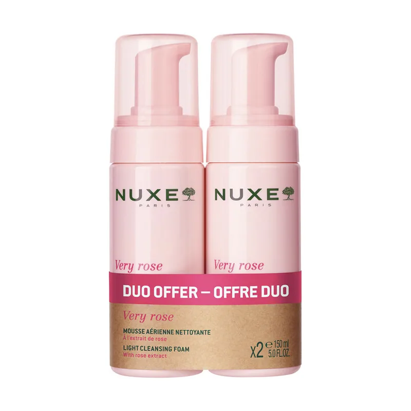 Nuxe VERY ROSE espuma suave limpiadora pack 2 x 150 ml