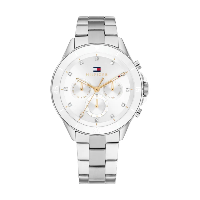 Tommy Hilfiger Reloj Analógico de Cuarzo multifunción para mujer con Correas en