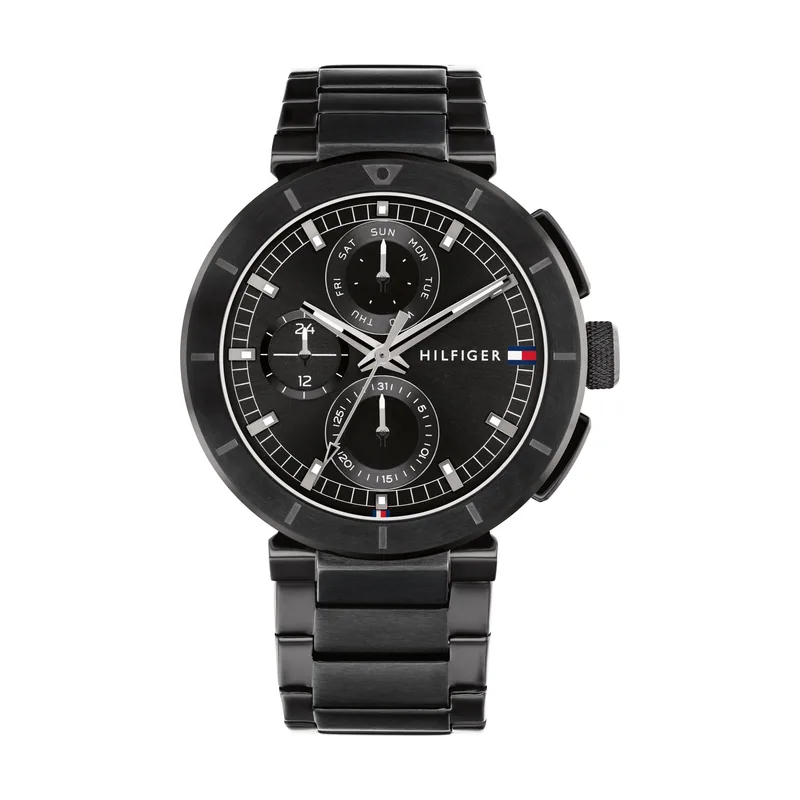Tommy Hilfiger Reloj Analógico de Cuarzo Multifunción para Hombre con Correa