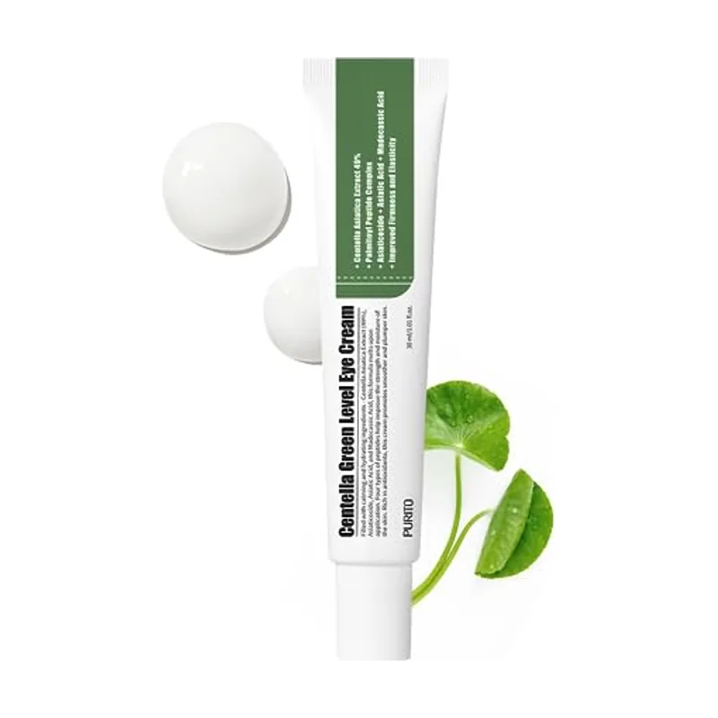 Purito Centella Verde Level Eye Crema 1fl.oz Círculos oscuros alrededor de los ojos Arrugas Hinchazón que reduce las bolsas de los ojos y las líneas finas