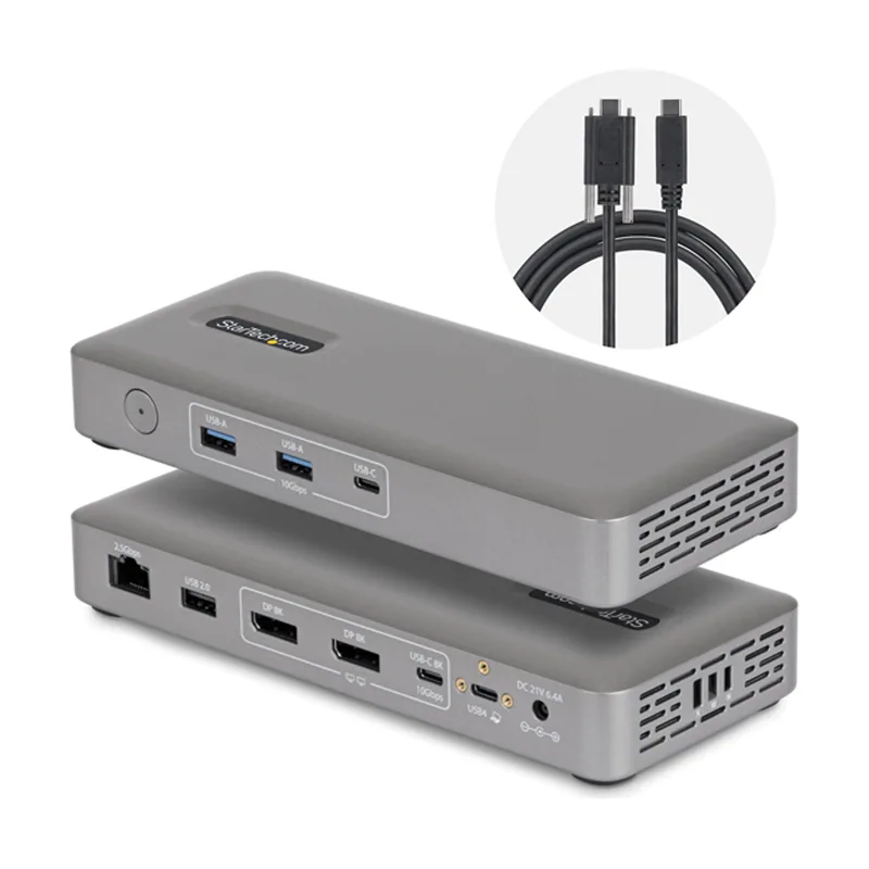 Startech StarTech.com Docking Station USB4 USB-C Universal sin Controladores de 2 Monitores para macOS/Windows