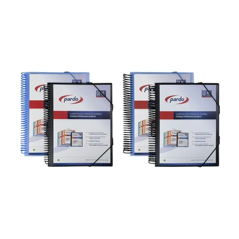 Pardo Carpeta fundas tarifario studio style espiral pp a4 80 f.