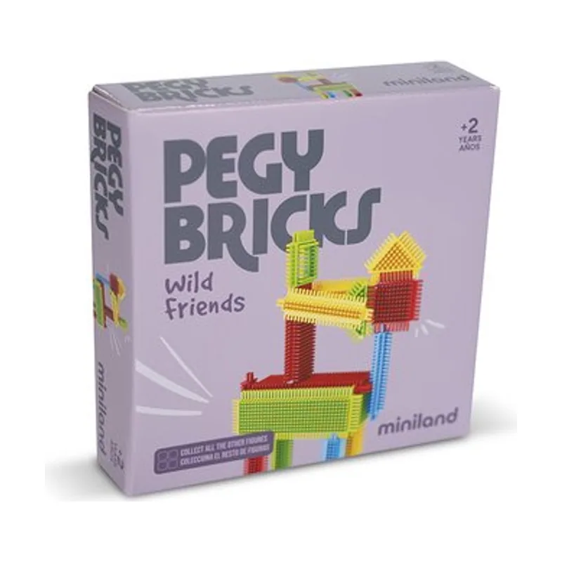 Miniland Pegy Bricks Wild Friends