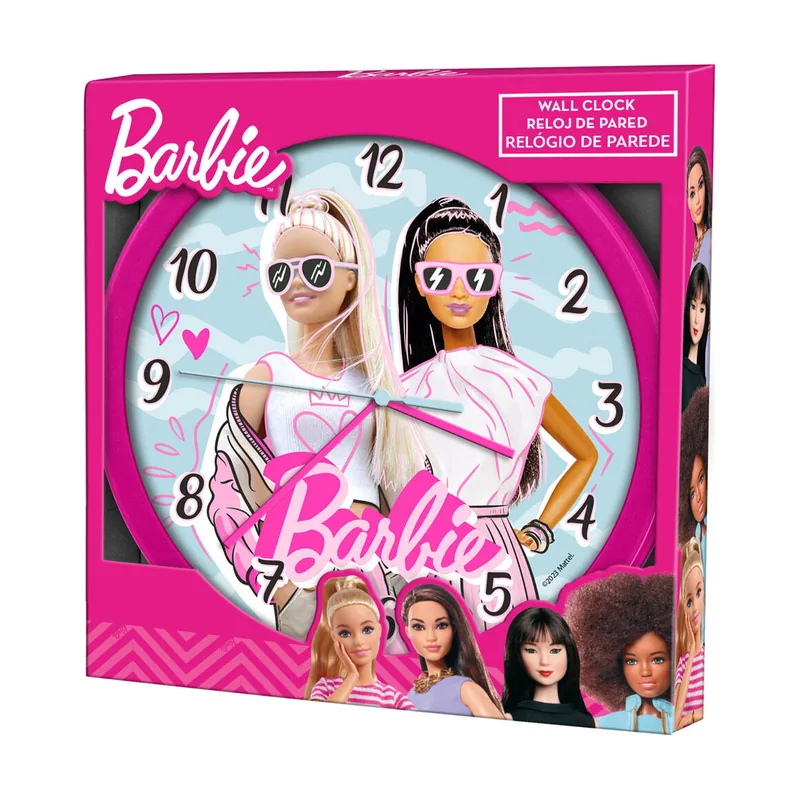 Kids licensing Reloj de Pared de Barbie para Niñas y Fans de Las