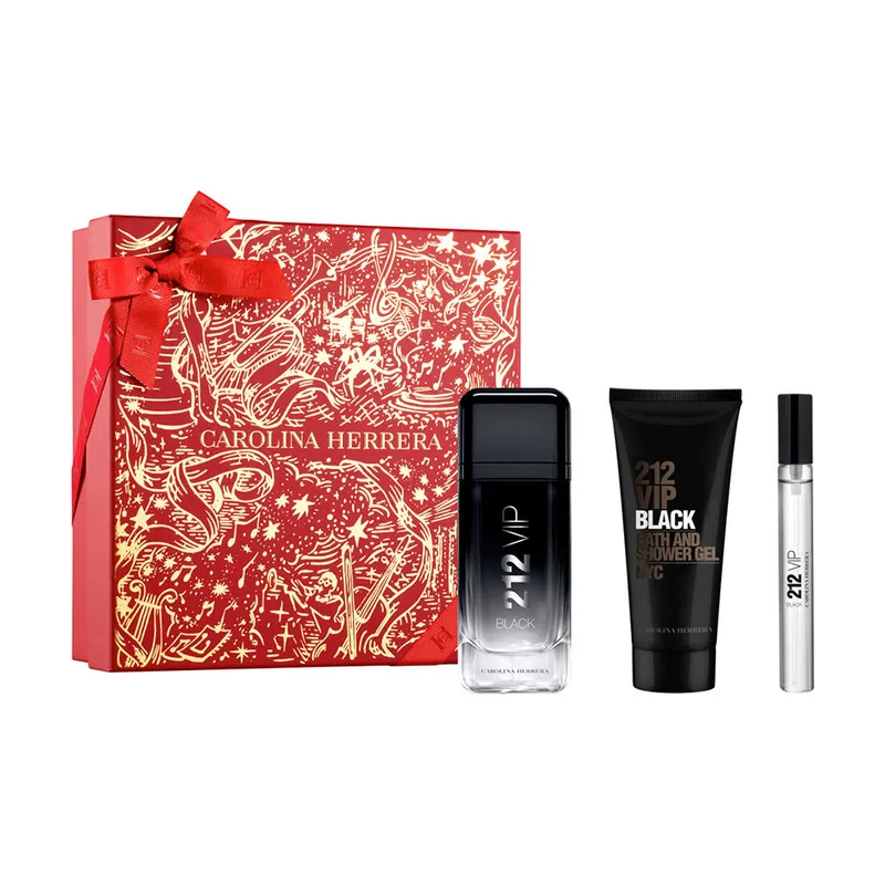 Carolina Herrera 212 VIP Black Estuche 3 pz