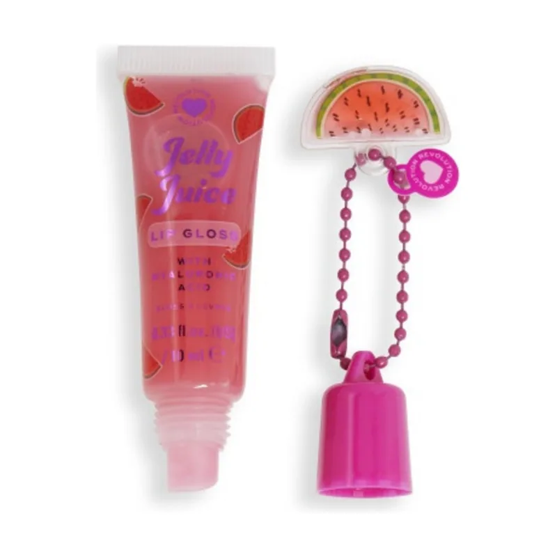 I Heart Revolution, Tubo Labial Jelly Juice, Gloss Labial a Base de Agua, Contiene Vitamina E, Sandía, 10ml