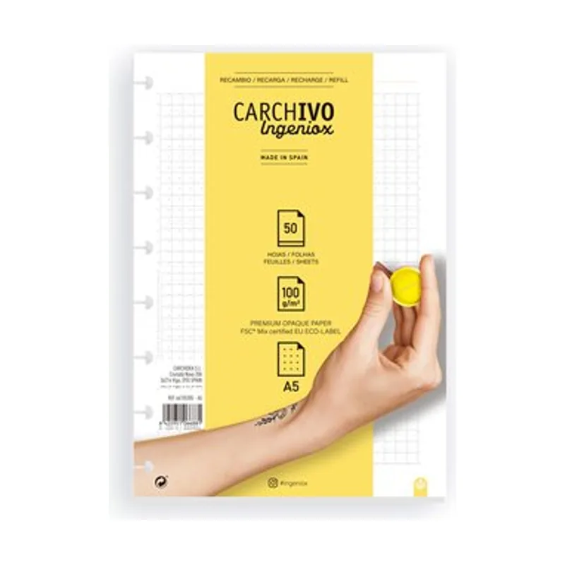 Carchivo Recambio ingeniox a5 50h 100gr extraibles 8