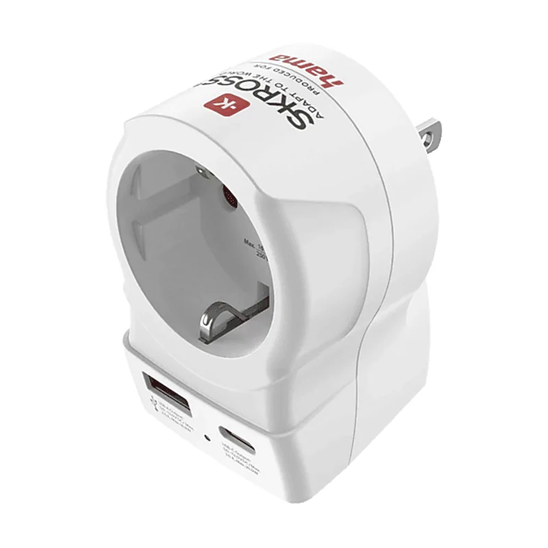 Hama to US adaptador de enchufe eléctrico Tipo B Tipo C Euroconcexión + Tipo F