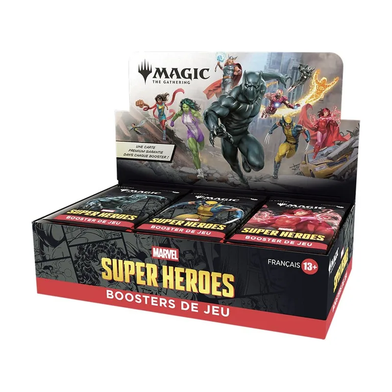 Wizards of the Coast Magic the gathering marvel super heroes caja de sobres de juego 30 francés