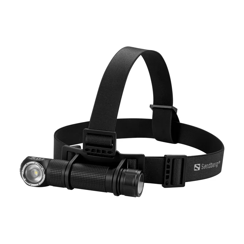 Sandberg 421-36 linterna Negro Linterna con cinta para cabeza LED