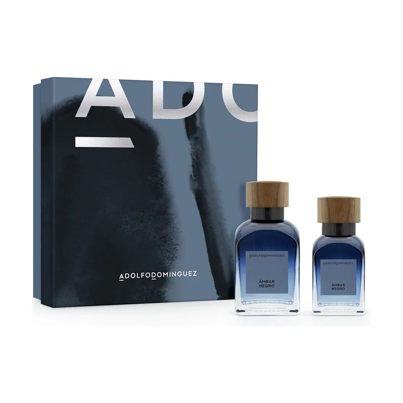Adolfo Domínguez Ámbar Negro Estuche 2 pz