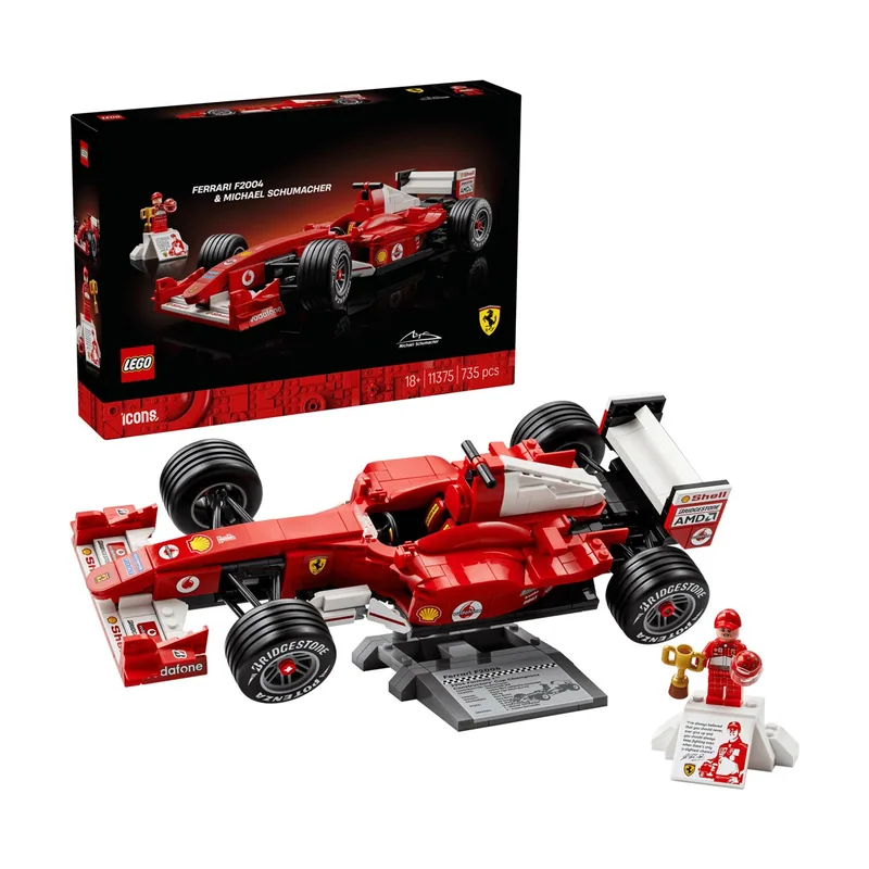 Lego Icons Ferrari F2004 y Michael Schumacher 11375