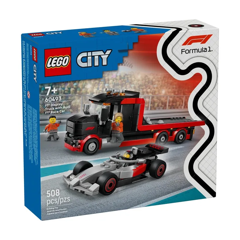 Lego City Camión de Exposición de F1 con Coche de Carreras Audi F1 60493