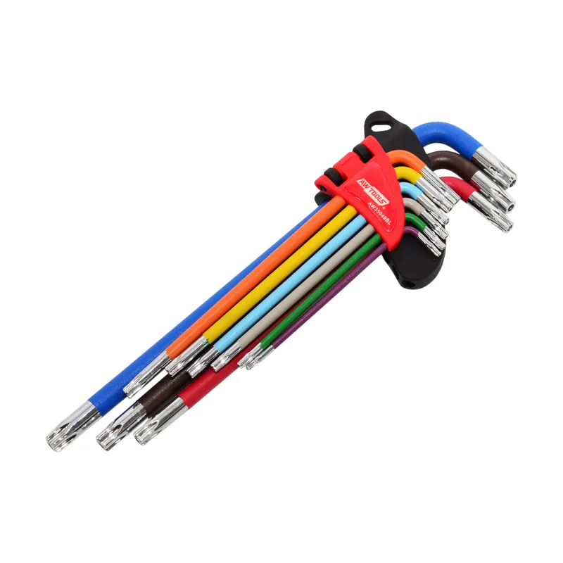 Awtools klucze imbusowe torx t10-t50 9szt. kolor bardzo długie