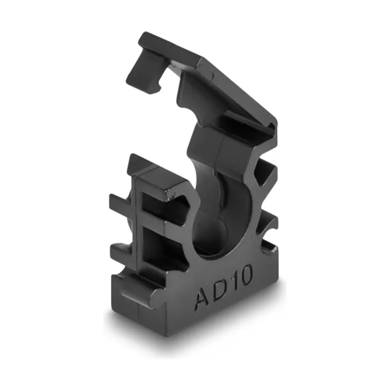 Delock Soporte para funda de cable con clip de bloqueo 10 mm 8 piezas