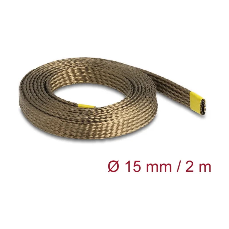 Delock Funda Trenzada de fibras de basalto 2 m x 15 mm