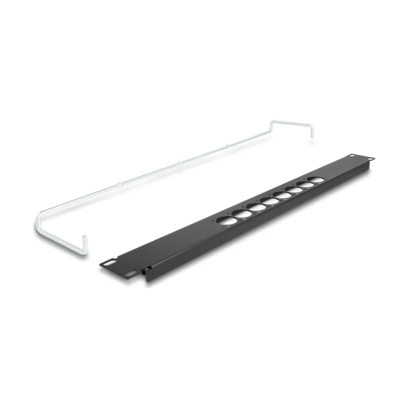 Delock Panel de conexión tipo-D de 19" con alivio de tensión central de 8 puertos 1U