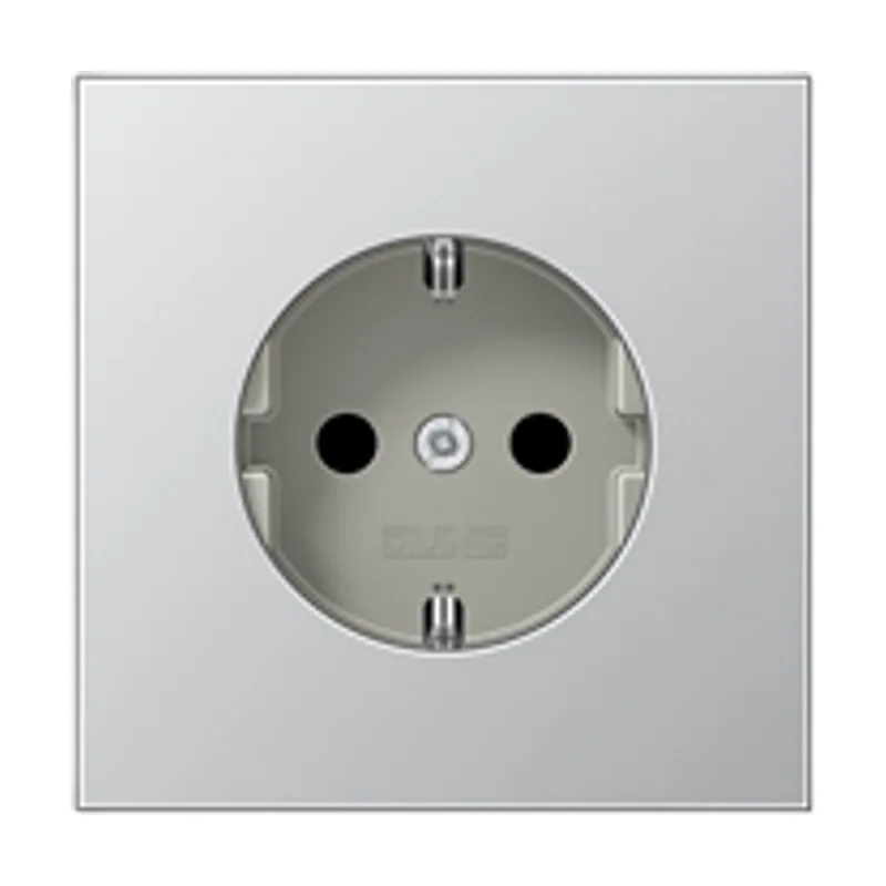 Jung AL 1520 toma de corriente CEE 7/3 Aluminio